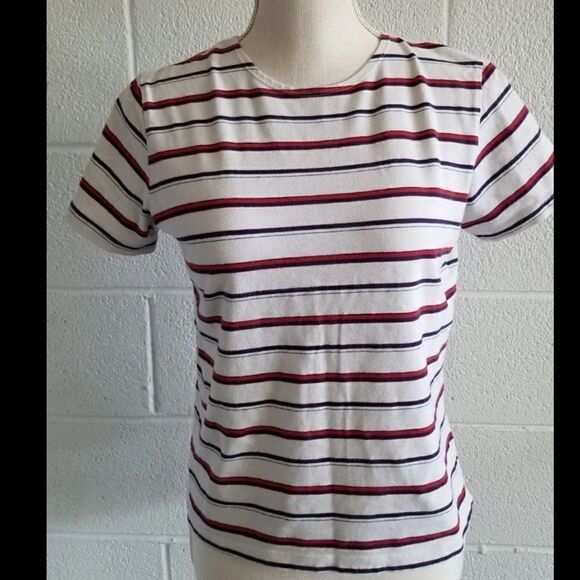 Striped Josephine Chaus 90s style tee shirt 5/$25 - Picture 2 of 5